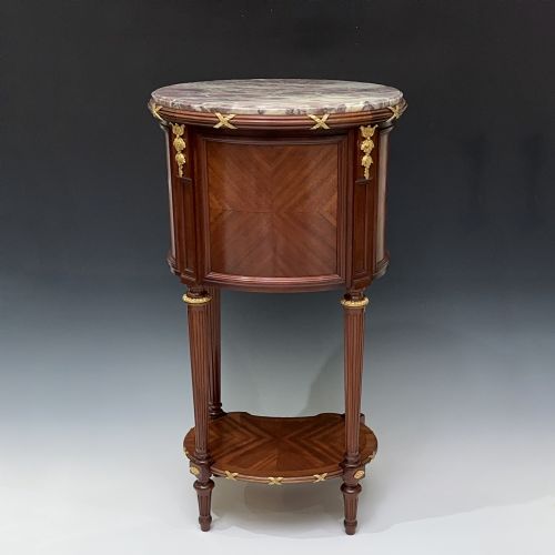 FRENCH MAHOGANY BEDSIDE TABLE DE NUIT FRANOIS LINKE - ADDITIONAL PHOTO 6
