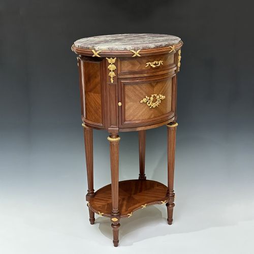 FRENCH MAHOGANY BEDSIDE TABLE DE NUIT FRANOIS LINKE - ADDITIONAL PHOTO 8