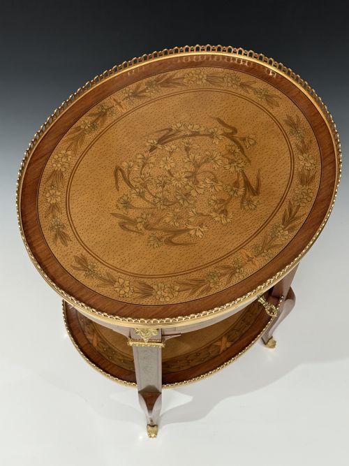 ORMOLU MOUNTED TRANSITIONAL STYLE TABLE BY ZWIENER JANSEN - ADDITIONAL PHOTO 5