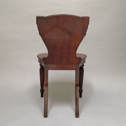 PAIR OF GEORGE IV MAHOGANY HALL CHAIRS - ADDITIONAL PHOTO 6