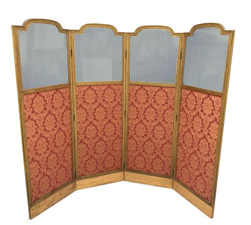 VICTORIAN GILTWOOD FOUR FOLD SCREEN - ADDITIONAL PHOTO 1