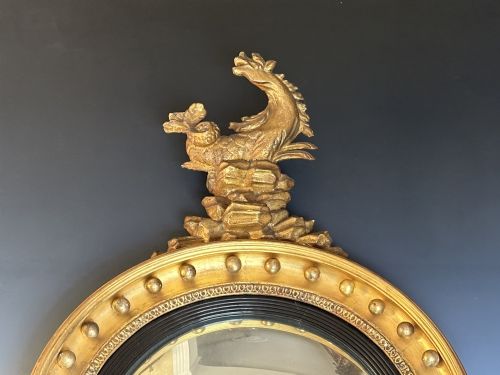REGENCY GILTWOOD CONVEX MIRROR - ADDITIONAL PHOTO 2