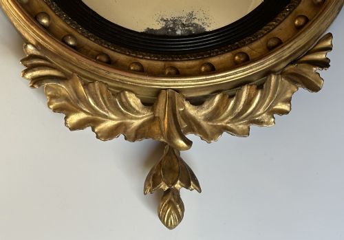 REGENCY GILTWOOD CONVEX MIRROR - ADDITIONAL PHOTO 3