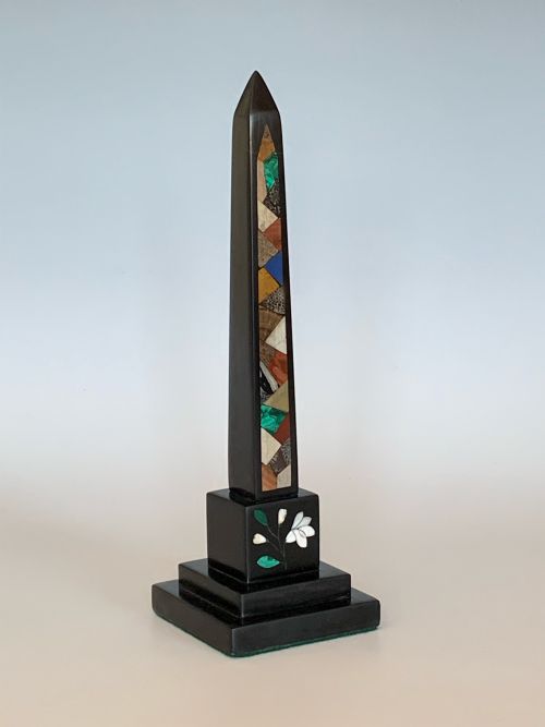 DERBYSHIRE ASHFORD MARBLE OBELISK PAPERWEIGHT - ADDITIONAL PHOTO 2