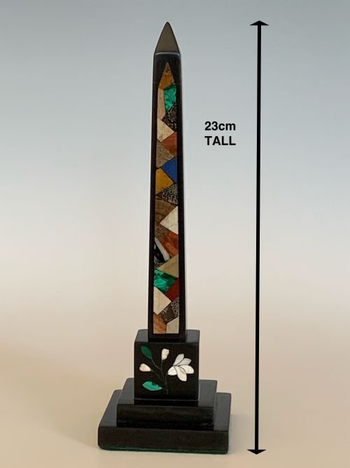 DERBYSHIRE ASHFORD MARBLE OBELISK PAPERWEIGHT - ADDITIONAL PHOTO 3