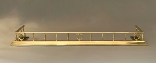 EDWARDIAN NEOCLASSICAL STYLE BRASS FENDER - ADDITIONAL PHOTO 2
