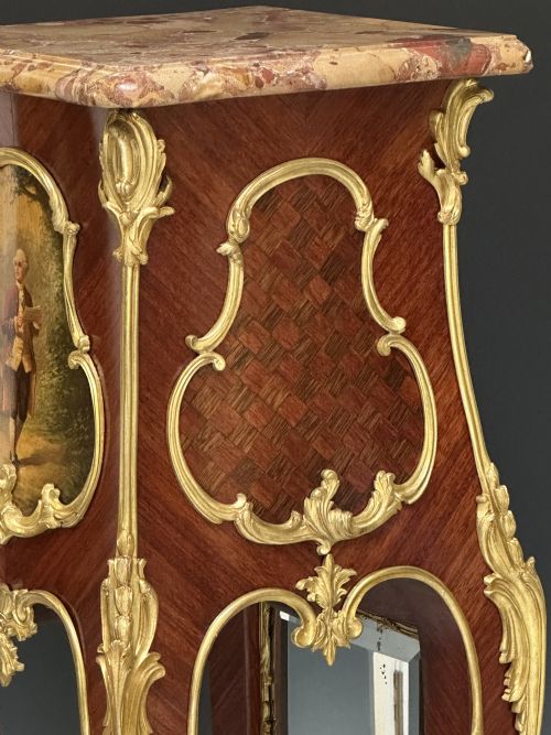 LOUIS XVI STYLE KINGWOOD ORMOLU MOUNTED PEDESTAL - ADDITIONAL PHOTO 3
