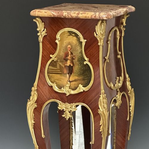 LOUIS XVI STYLE KINGWOOD ORMOLU MOUNTED PEDESTAL - ADDITIONAL PHOTO 4