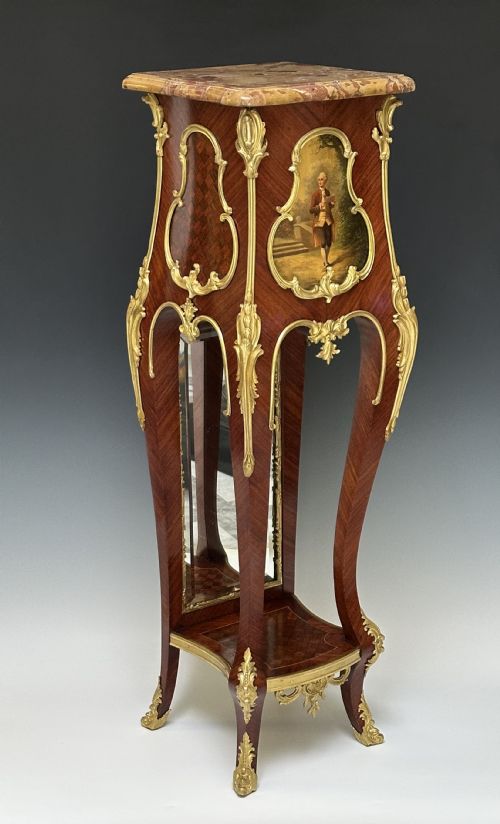 LOUIS XVI STYLE KINGWOOD ORMOLU MOUNTED PEDESTAL - ADDITIONAL PHOTO 6
