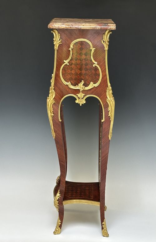 LOUIS XVI STYLE KINGWOOD ORMOLU MOUNTED PEDESTAL - ADDITIONAL PHOTO 9
