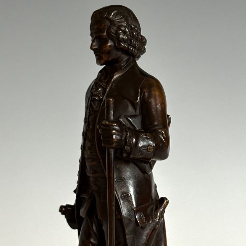 FRENCH RESTAURATION PERIOD BRONZES VOLTAIRE ROUSSEAU - ADDITIONAL PHOTO 6