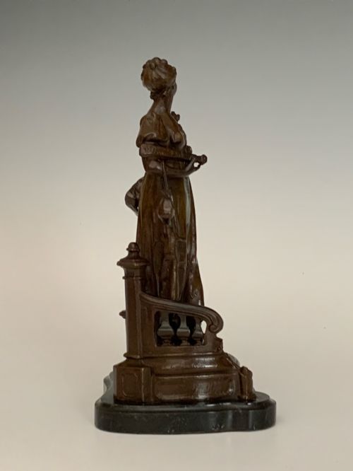 GEORGES VAN DER STRAETEN BRONZE OF AN ELEGANT LADY - ADDITIONAL PHOTO 6