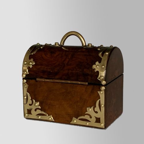 VICTORIAN WALNUT ORMOLU MOUNTED SCENT CASKET - ADDITIONAL PHOTO 5