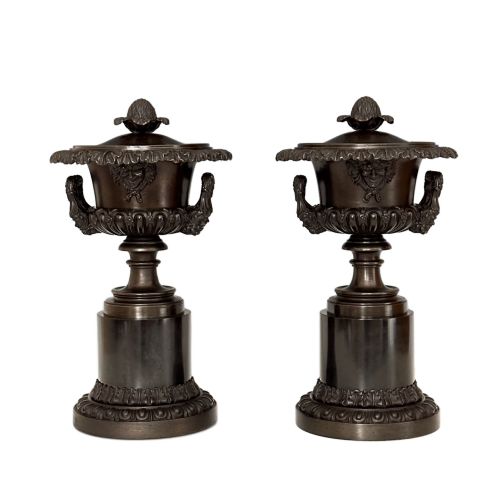 GRAND TOUR STYLE BRONZE URNS COVERS - ADDITIONAL PHOTO 5