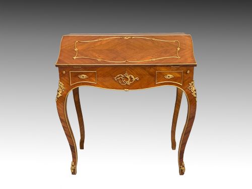 NAPOLEON III TULIPWOOD ORMOLU MOUNTED BUREAU
