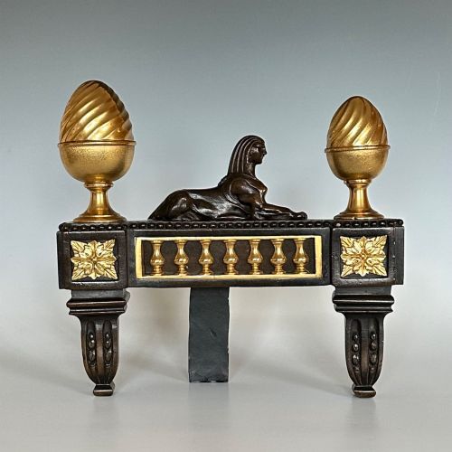 REGENCY BRONZE ORMOLU CHENETS - ADDITIONAL PHOTO 1