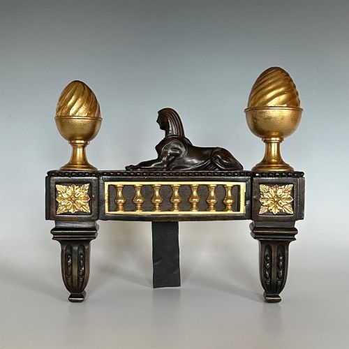 REGENCY BRONZE ORMOLU CHENETS - ADDITIONAL PHOTO 2