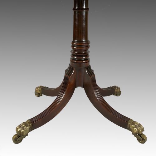 GEORGE IV MAHOGANY PEDESTAL CARD TABLE - ADDITIONAL PHOTO 3
