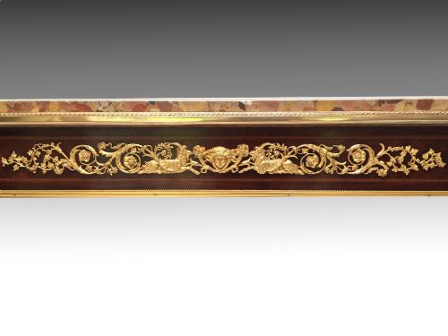 LOUIS XVI STYLE CENTRE TABLE WITH MARBLE TOP ORMOLU MOUNTS - ADDITIONAL PHOTO 5