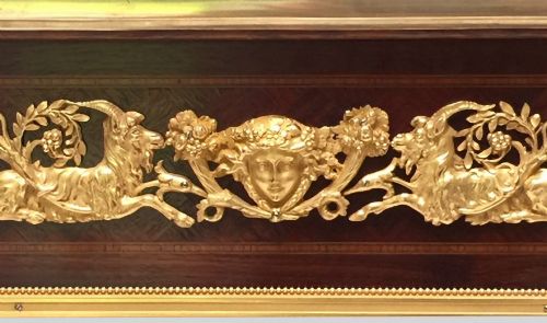 LOUIS XVI STYLE CENTRE TABLE WITH MARBLE TOP ORMOLU MOUNTS - ADDITIONAL PHOTO 6