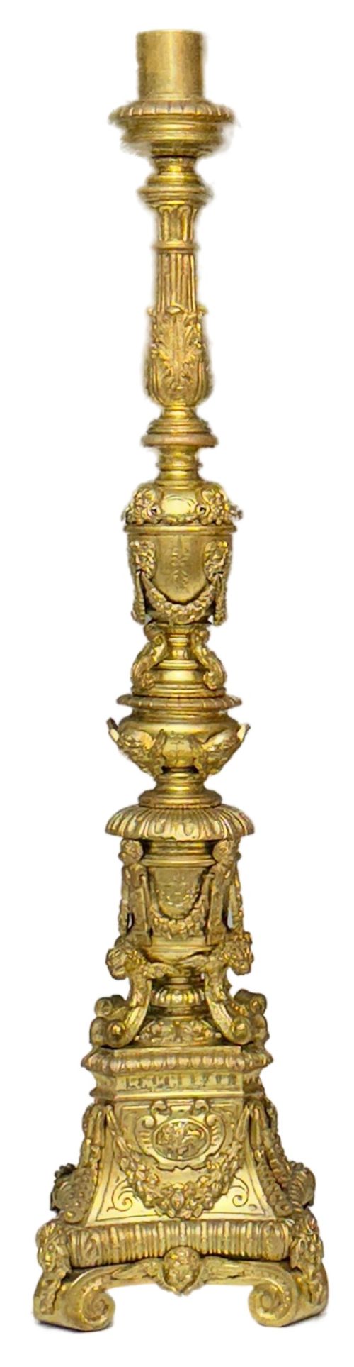 Five 18th Century Venetian Gilt Bronze Candlesticks View II