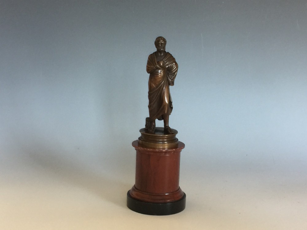 After The Antique A Grand Tour 19th Century Small Bronze of Sophocles View II