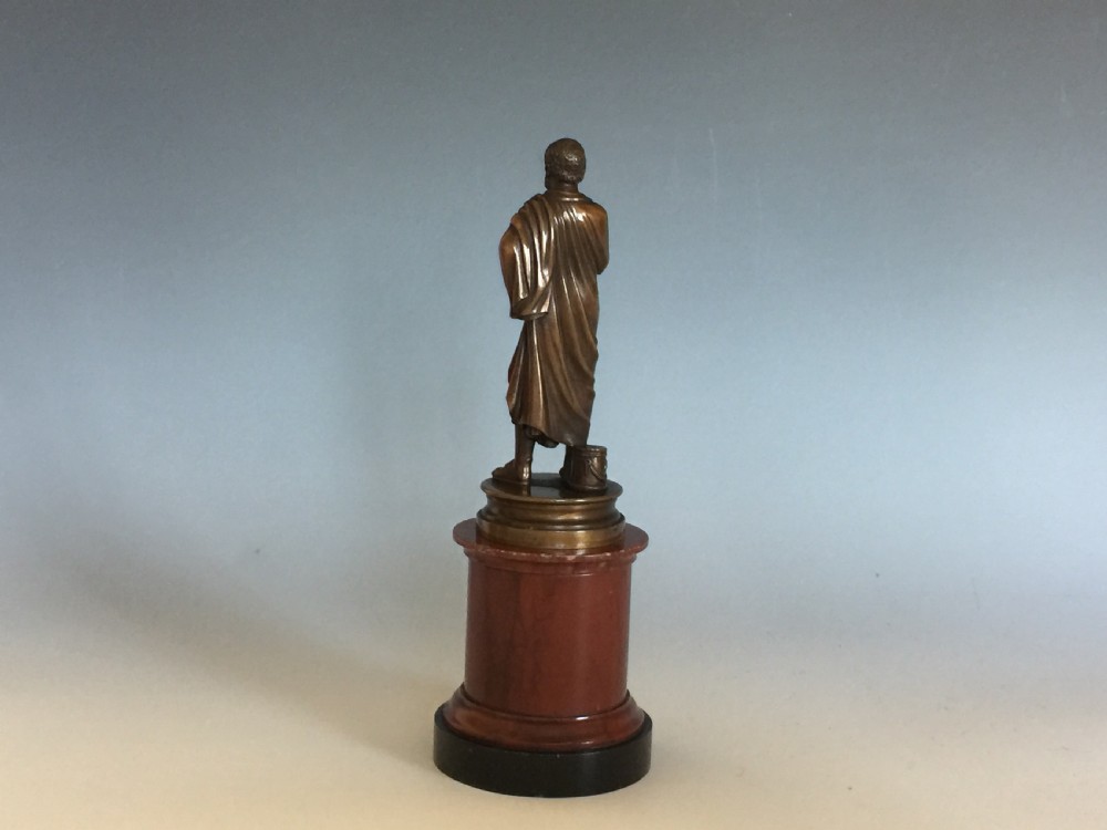 After The Antique A Grand Tour 19th Century Small Bronze of Sophocles View III