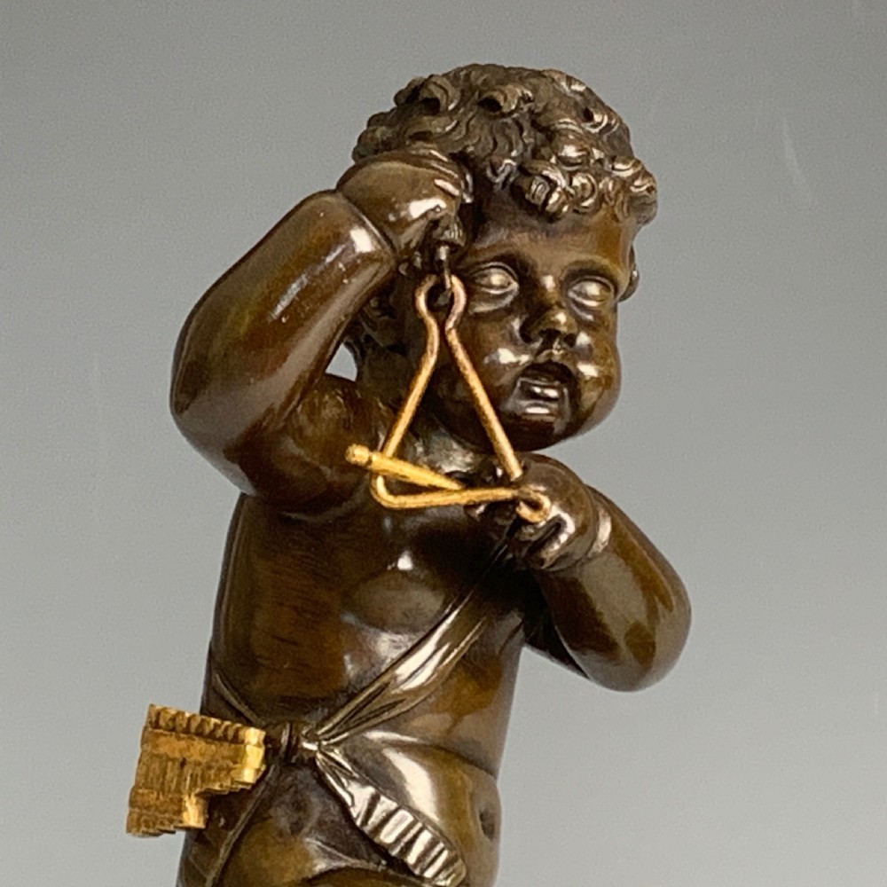 Antique Napoleon III Bronze Figures of Putti After Clodion View IV