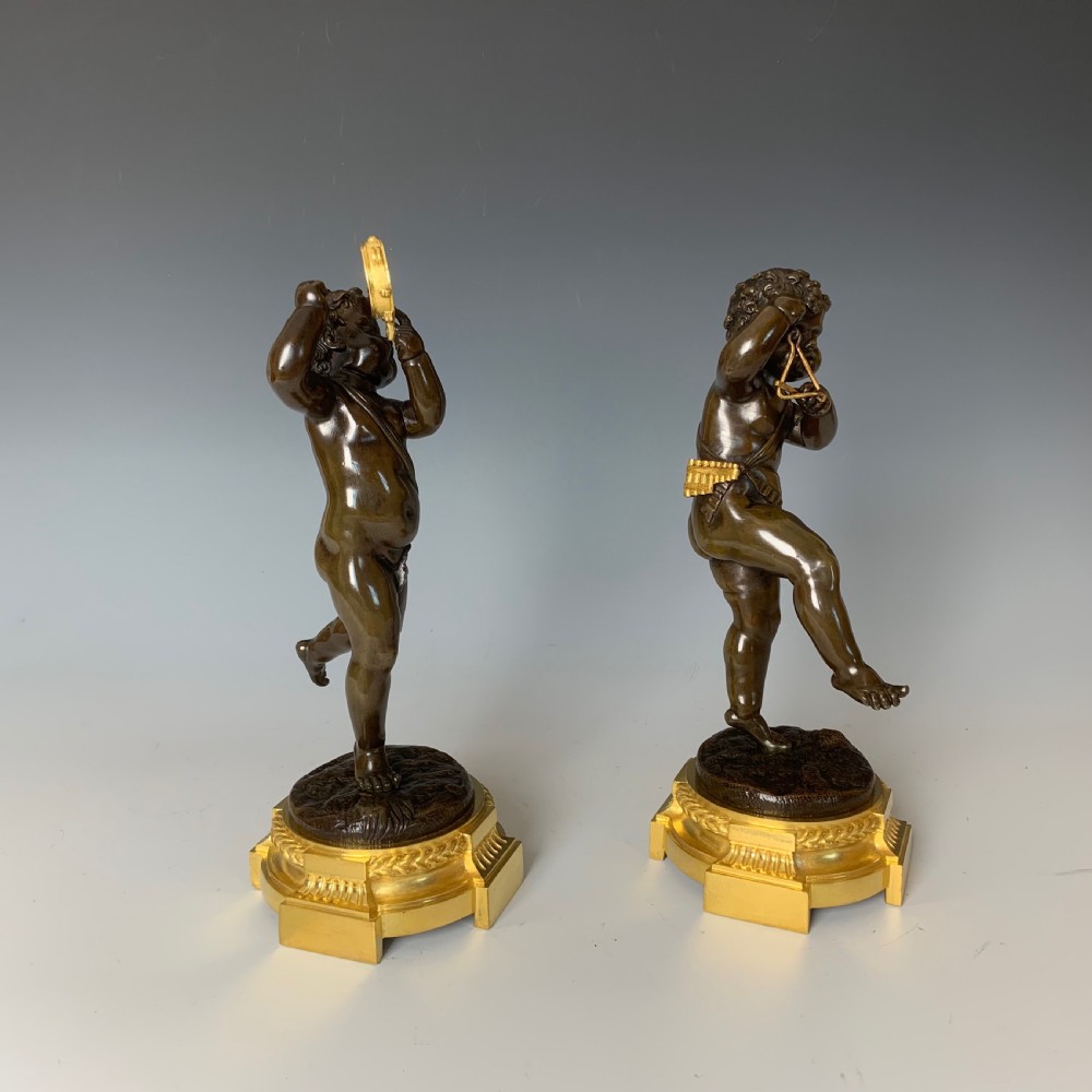 Antique Napoleon III Bronze Figures of Putti After Clodion View VI