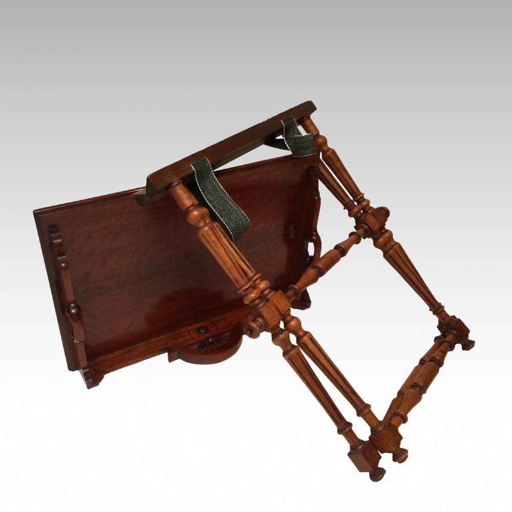 Victorian Walnut Butlers Tray on Stand View IV