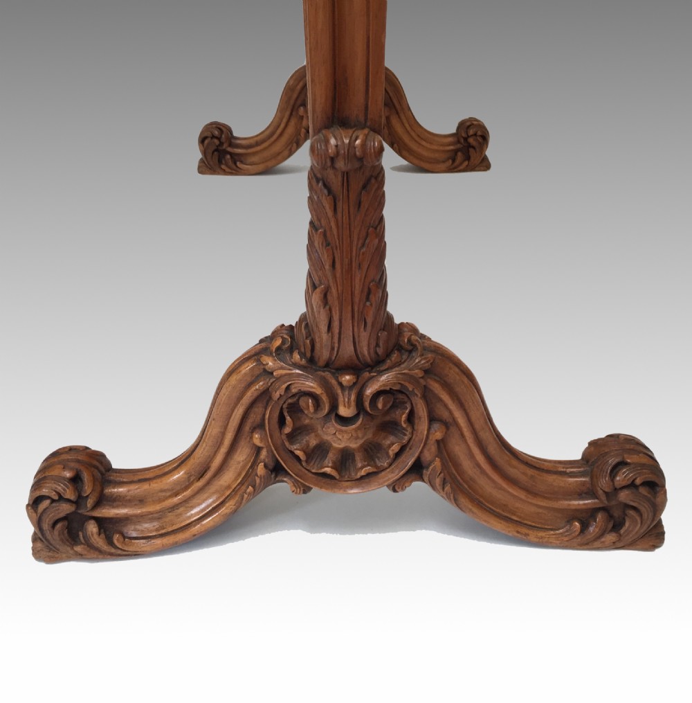 Antique Victorian Solid Walnut Fire Screen View II