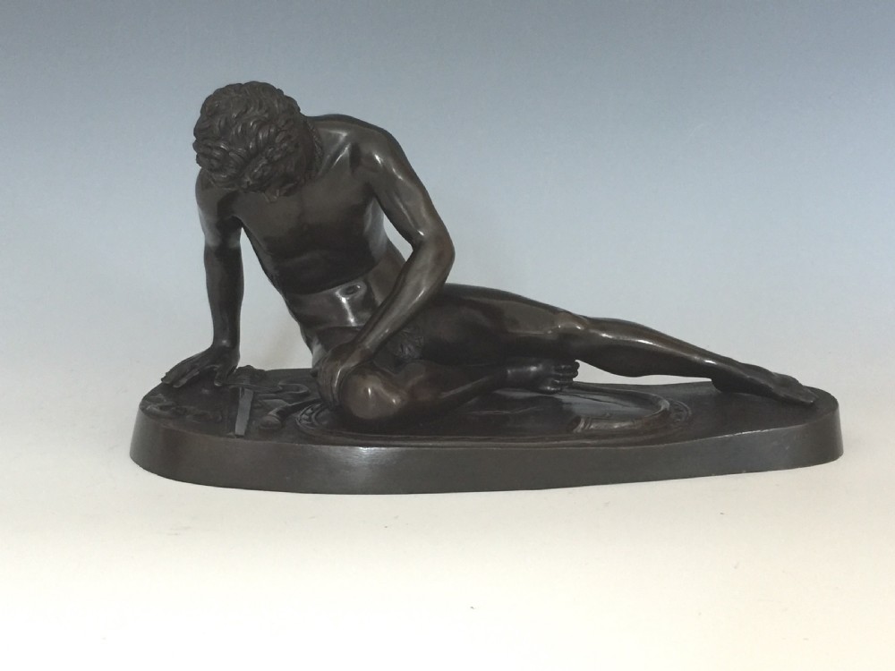 Antique Italian Grand Tour Bronze of the Dying Gaul Cast by Amodio Naples