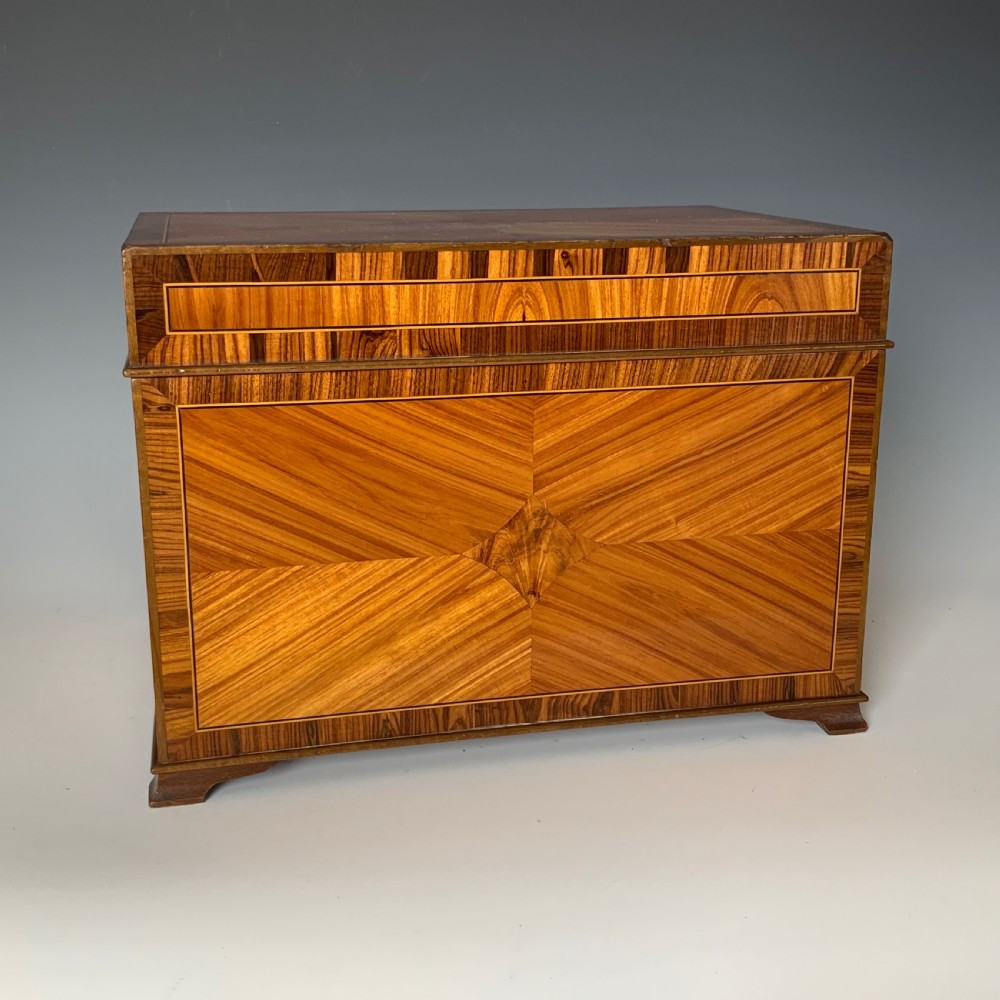 George V Tulipwood & Kingwood Jewellery Box