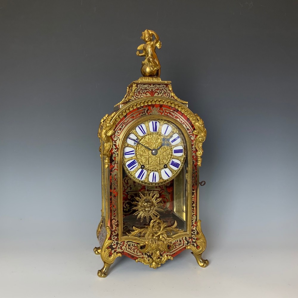 Antique Louis XIV Style Boulle Clock with Japy Fréres Movement