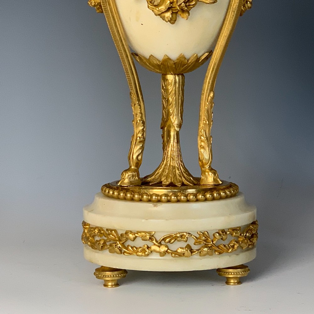 Gilt Bronze & Marble Napoleon III Candlesticks in Louis XVI Style View III