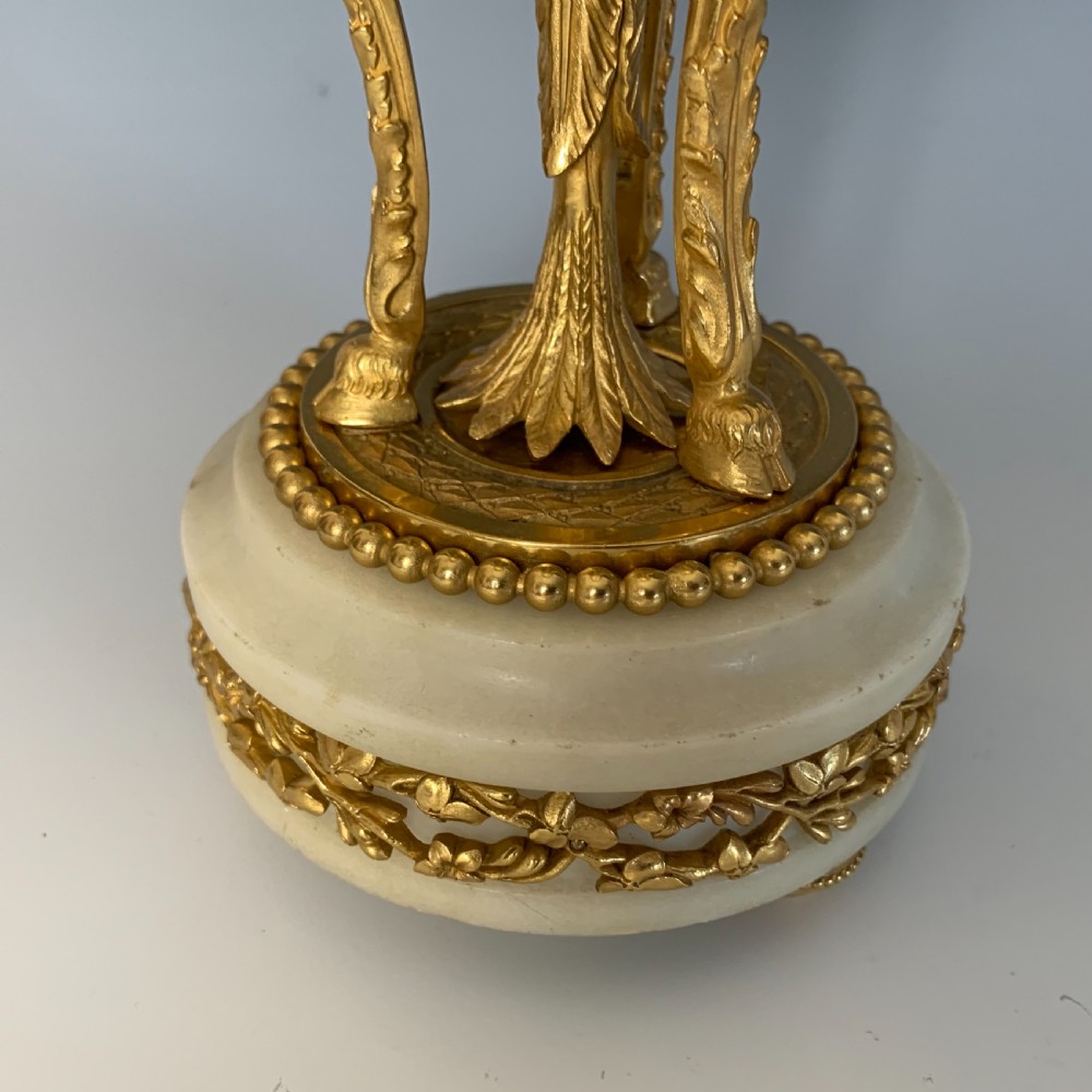 Gilt Bronze & Marble Napoleon III Candlesticks in Louis XVI Style View VI