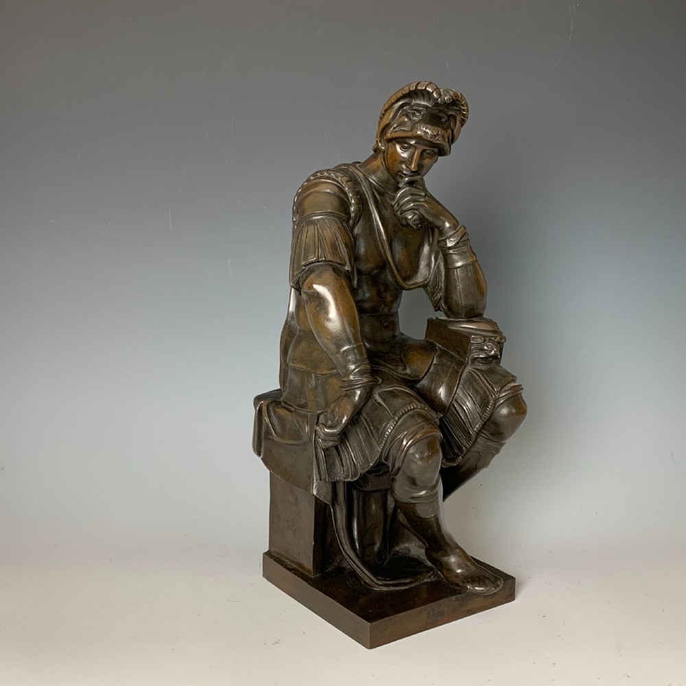 Grand Tour Style Barbedienne 'Laurent De Medicis' (Penseroso) Bronze after Michelangelo