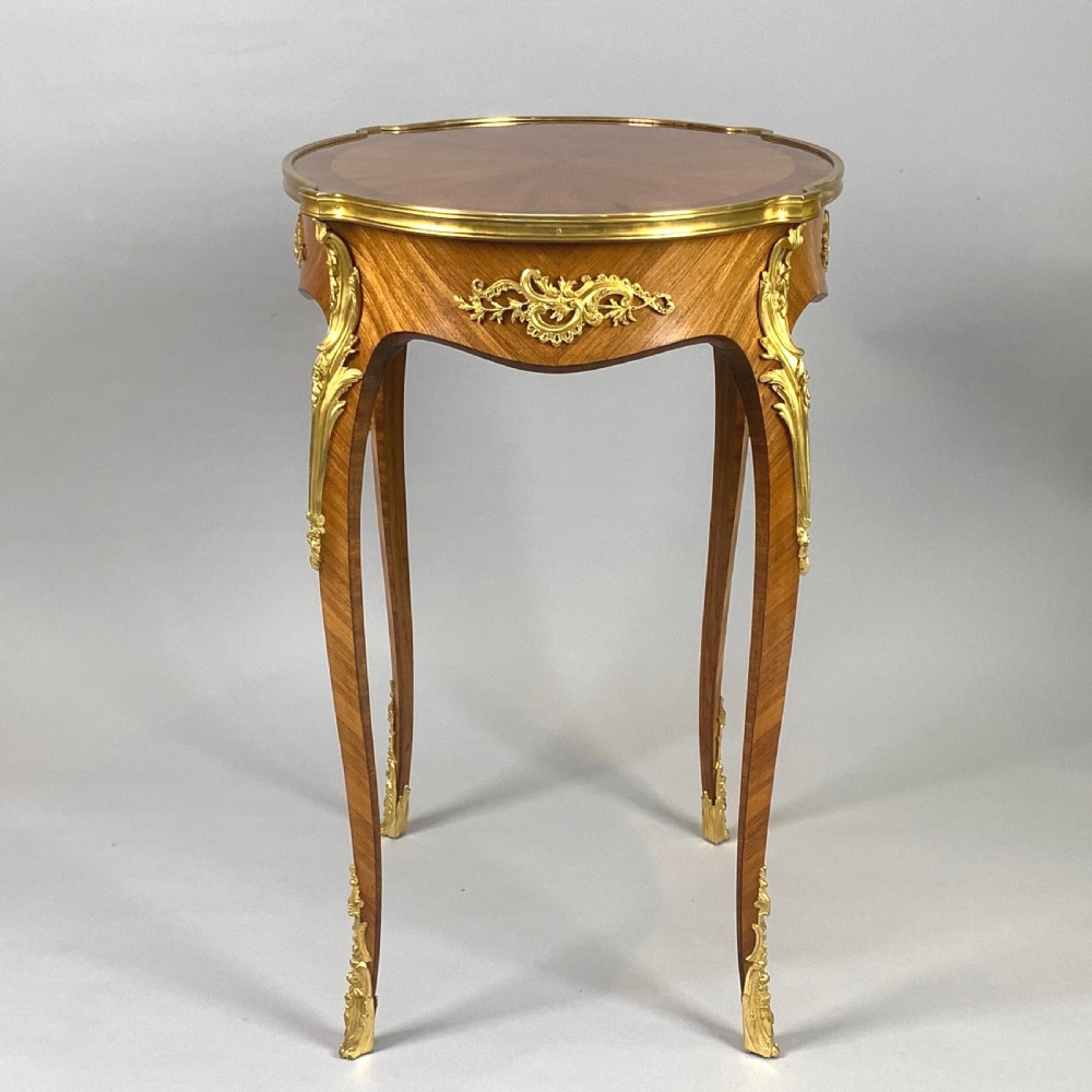 French 19th century Tulipwood & Ormolu mounted Oval Table View II