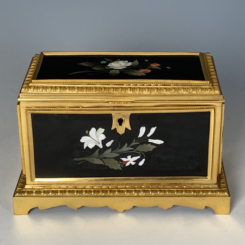 Antique 19th Century Florentine Pietra Dura Scent Casket View III