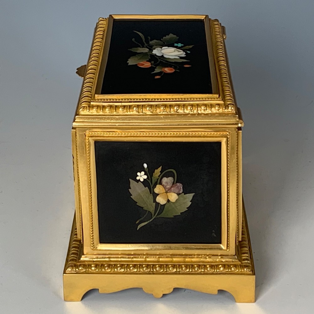 Antique 19th Century Florentine Pietra Dura Scent Casket View IV