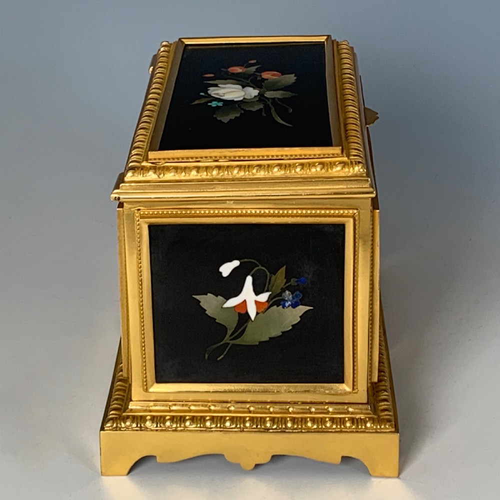 Antique 19th Century Florentine Pietra Dura Scent Casket View VI