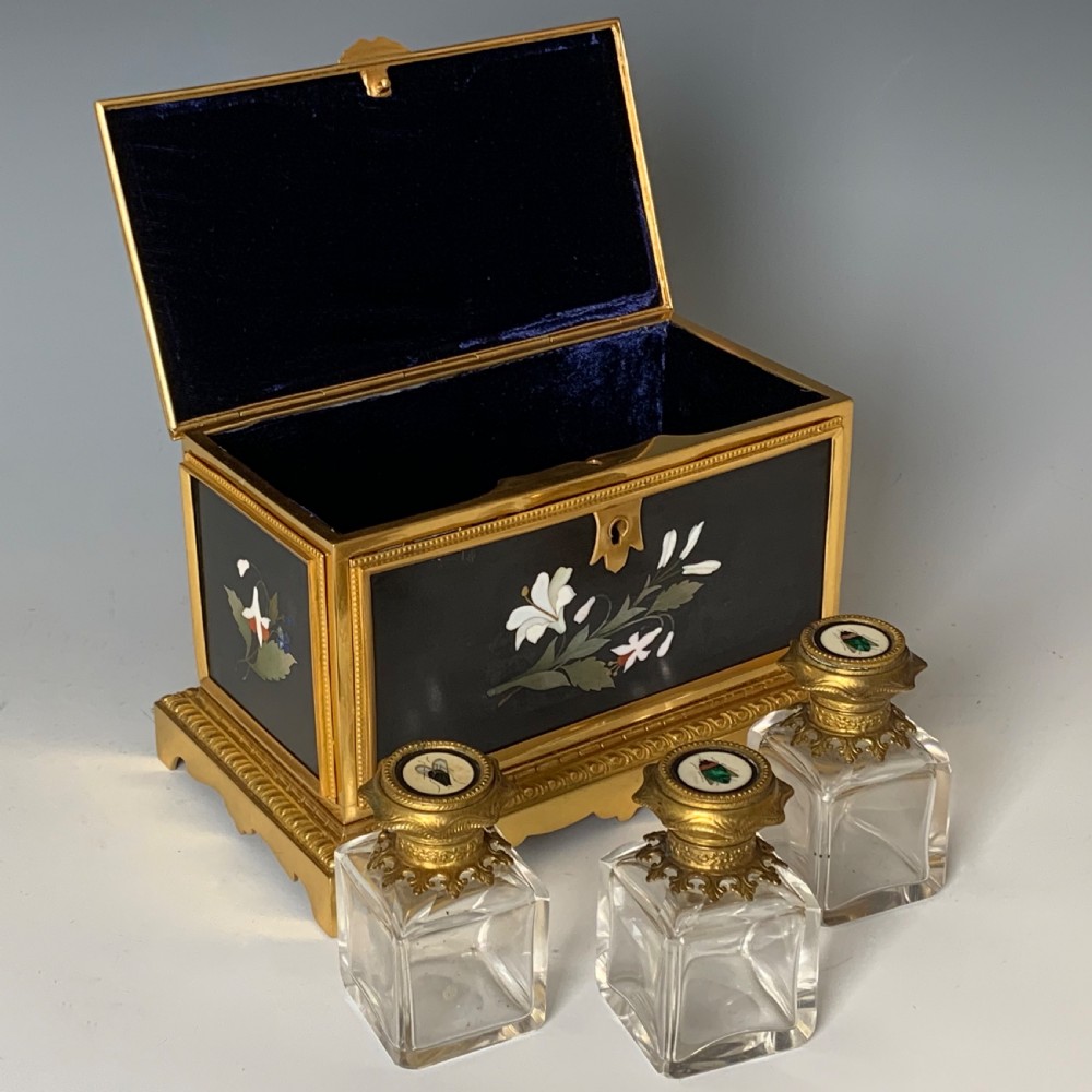 Antique 19th Century Florentine Pietra Dura Scent Casket View XI