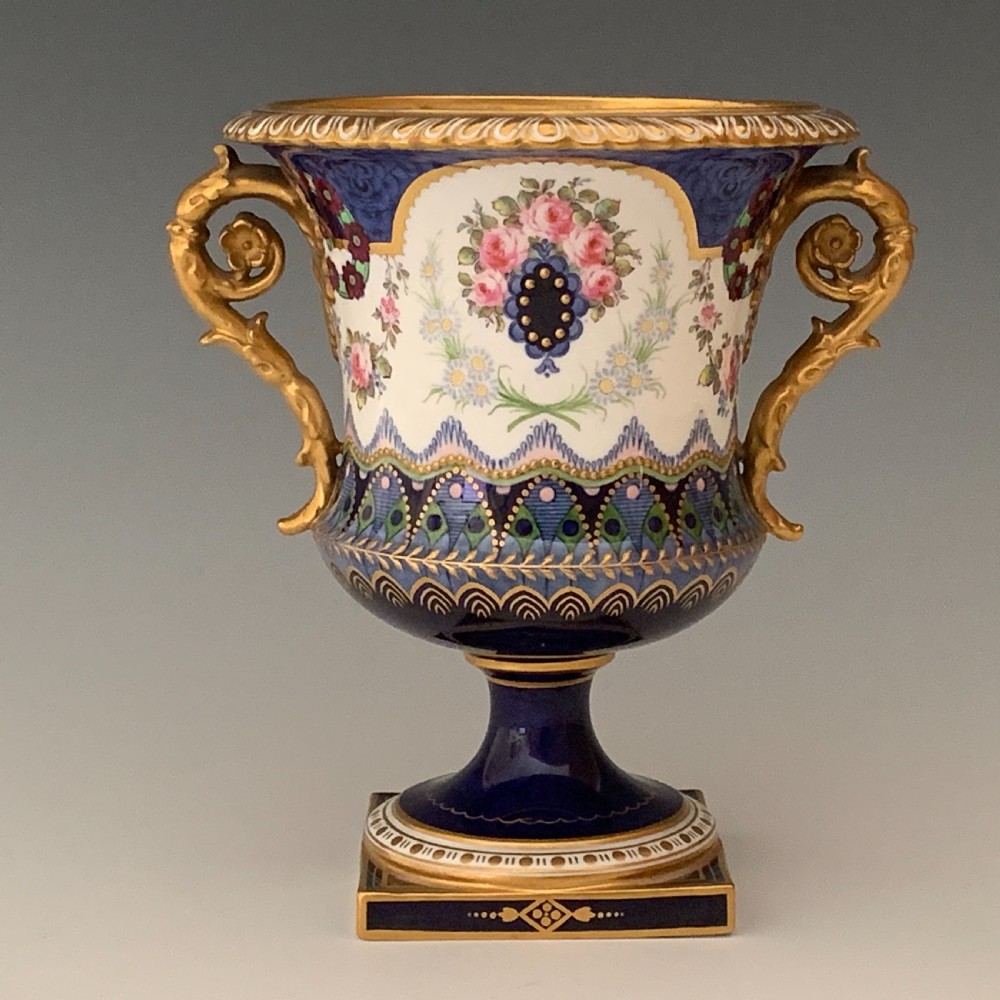 Royal Crown Derby Pedestal Vase Signed Gregory 