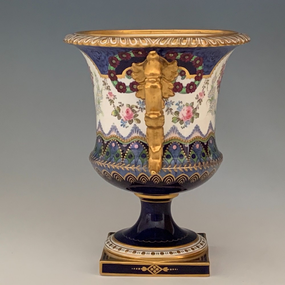 Royal Crown Derby Pedestal Vase Signed Gregory  View II
