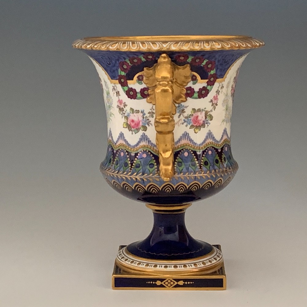 Royal Crown Derby Pedestal Vase Signed Gregory  View III