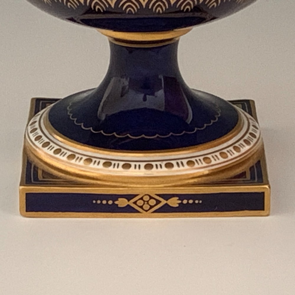 Royal Crown Derby Pedestal Vase Signed Gregory  View VI