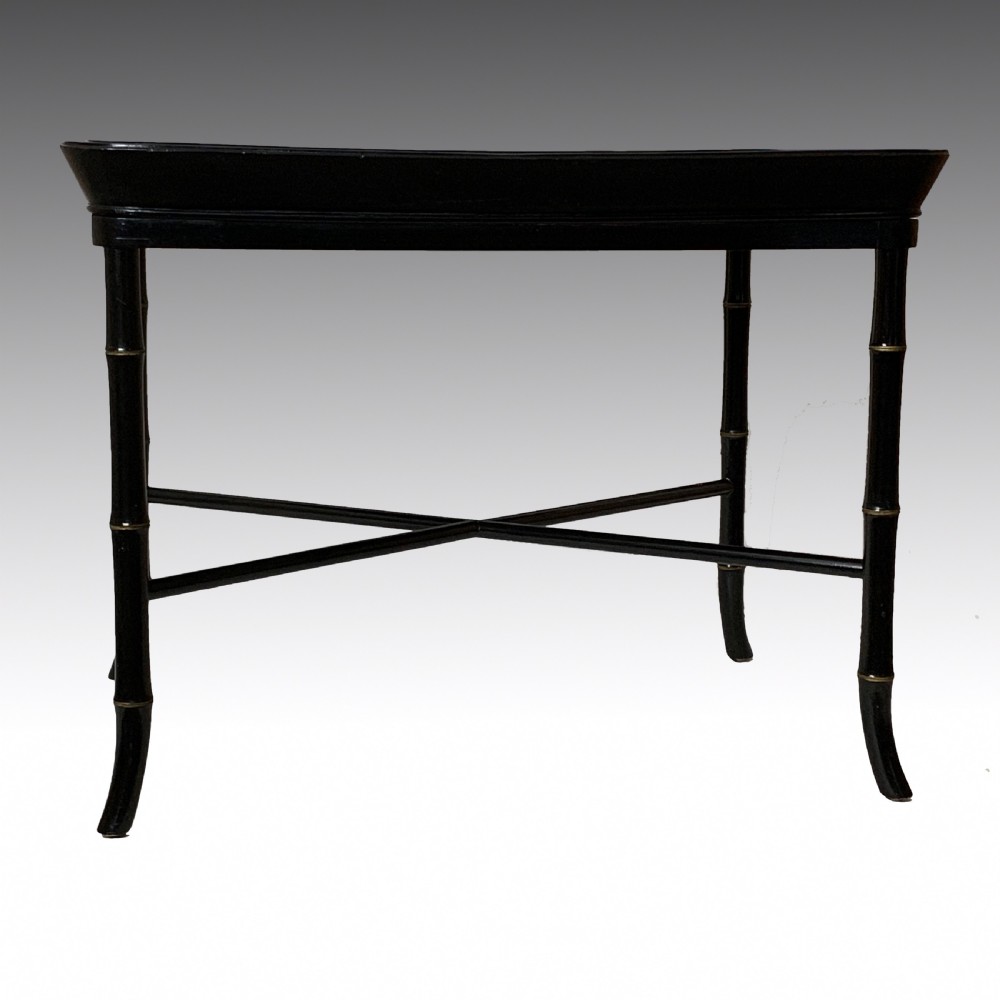Victorian Papier Mache Tray on Stand Table View IV