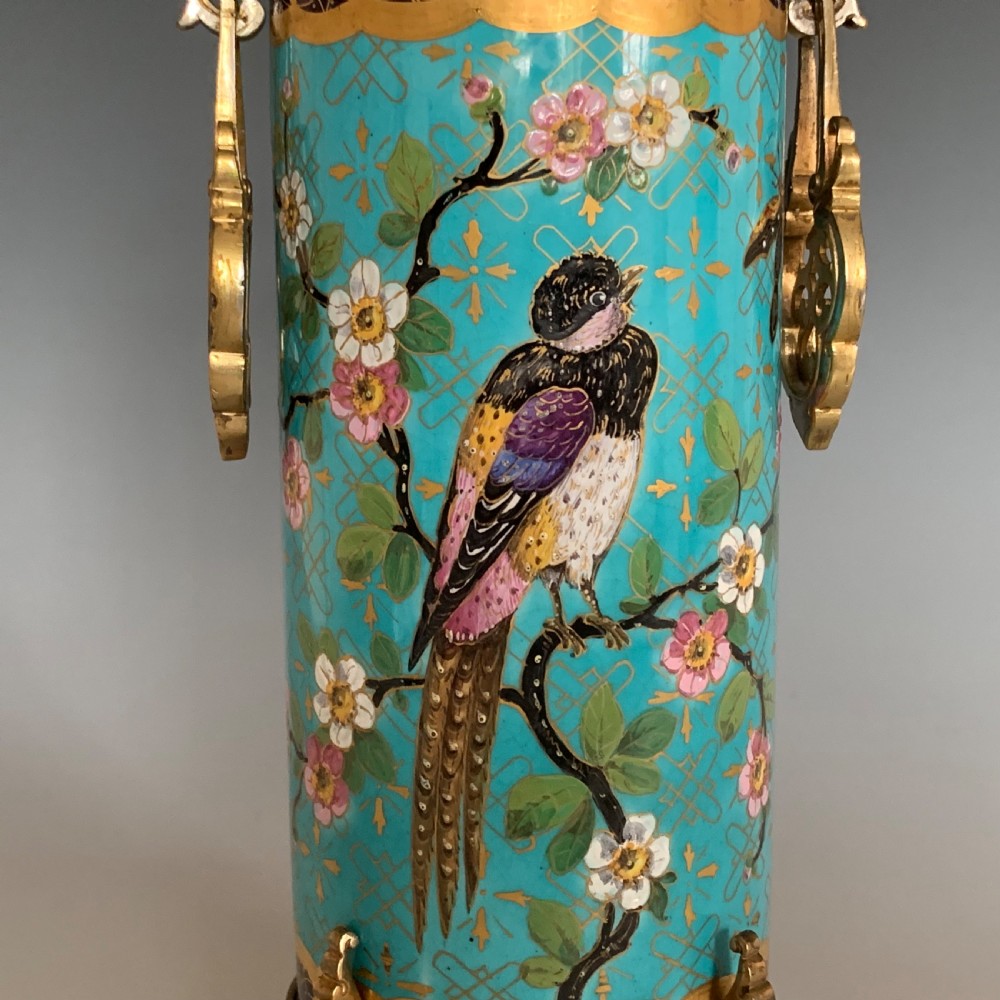 A Pair of French Antique Porcelain Spill Vases in The Japonaise Style View IV