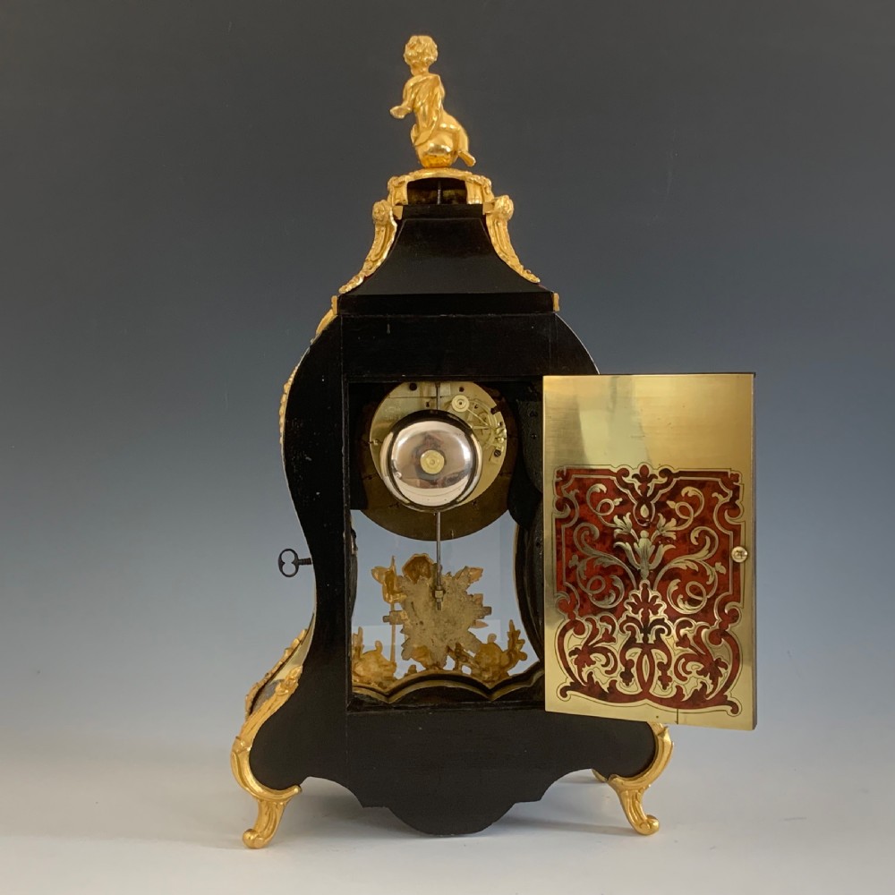 French Napoleon III Gilt Bronze Mounted Boulle Clock in the Louis XIV Style View II