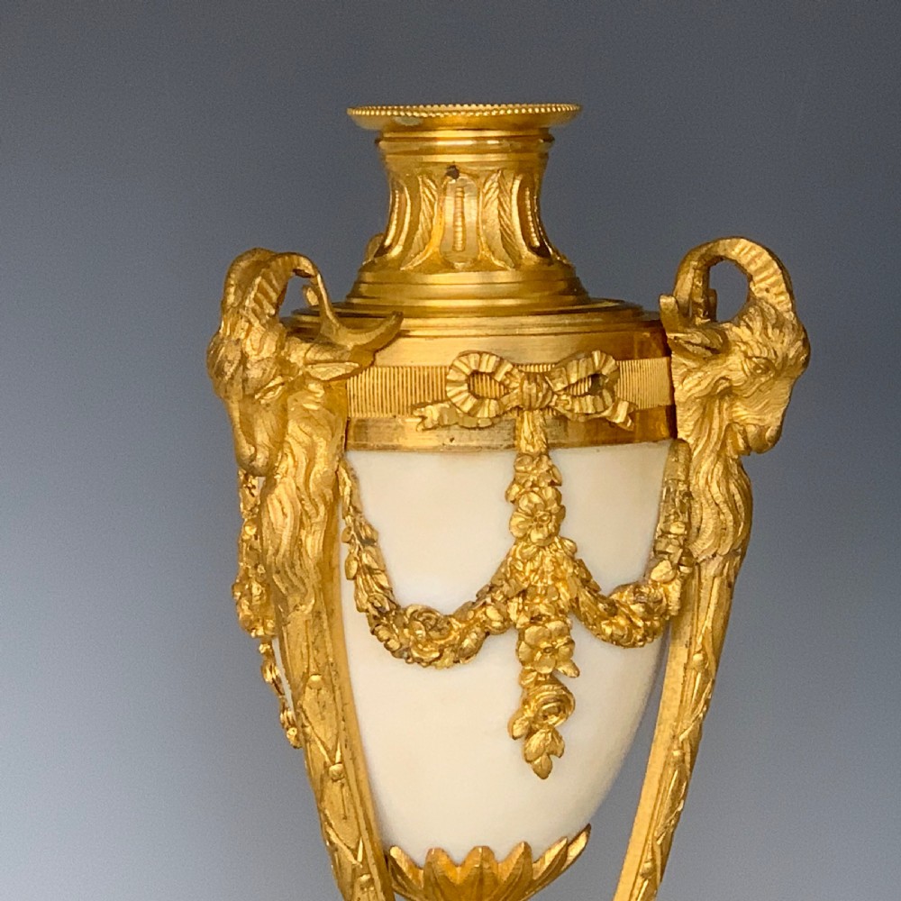 Pair of Napoleon III Gilt Bronze & Marble Cassolettes View III